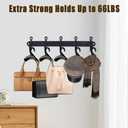 10PCS Purse Hanger Hook, SEILETOO ABS Bag Hanger, Black Backpack Hanger Hook, Purse Holder for Closet, Storage for Handbags, Tote, Satchels