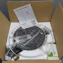 Dimmable Floor Lamp for Living Room, Arc Floor Lamps with Adjustable Drum Shade Pedal Switch, Black and Gold Tall Standing Lamp with 9W LED Bulb, Modern Reading Light Pole Lamp for Bedroom, Office