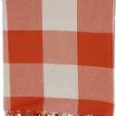 SARO LIFESTYLE Plaid Throw Blanket Harvest Buffalo Plaid Collection Orange 50"x60"