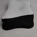 SUPA MODERN Cooling Cervical Neck Pillow for Sleeping, Contour Side Sleeper Pillow for Adults, Ergonomic Memory Foam Orthopedic Neck Pain Relief, Stomach Sleeping with Luxury Cool Cover (Black and White)