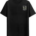 VIPWOLF Men's Vintage Letter Graphic Tees Short Sleeve Crew Neck Casual Summer T Shirts ,Medium