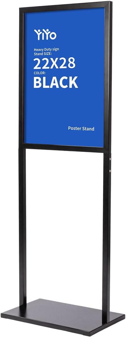 YIYO Sign holder floor stand, heavy Duty Pedestal poster stand for display,2228 inch slide-in double sided poster sign holder floor standing Display Advertising (2228)