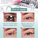 Short Lash Clusters Natural Wispy 8-12MM Eyelash Clusters Eyelash Extension Kit CD-Curly Individual Lashes Kit DIY Lash Extension at Home Long-lasting Effect by Newcally