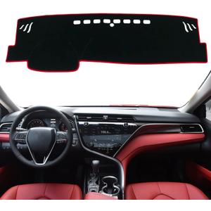 for Toyota Camry Accessories 2024 2023 2022 2021 2020 2019 2018 Dash Cover Dashboard Cover Mat Custom Fit Center Console Cover Sunshield Protector PadRed Trim