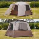 Vidalido 3-4 Person Tent with 1 Mesh Door and 2 Large Mesh Window, Double Layer Waterproof Portable Family Cabin Tent, 4 Person Tents for Outdoor Camping Hiking, 93.6 inches x 93.6 inches x 70.8"