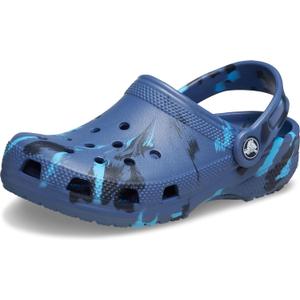 Crocs Kids' Classic Marbled Tie-Dye Clog (10 Toddler, Navy/Multi)