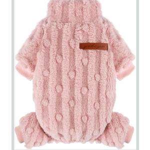 Dog Sweater for Small Dogs, XXS Dog Sweaters Turtleneck Doggie Pajamas Jumpsuits, Small Doggy Clothes Girl Boy, Cold Weather Puppy Onesie Outfits Yorkie Chihuahua Apparel,Light Pink, Medium