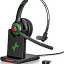 Bluetooth Wireless Headset with Mic for Work, Bluetooth 5.2, Advanced Noise Reduction Microphone, Clear Calls - Comfortable On-Ear Headphones, Applicable to PC, Laptop, Phone, Android, Zoom, Office
