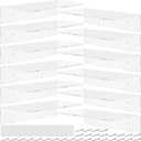 12 Pack Acrylic Floating Shelves 12 Inch Clear Acrylic Shelf Wall Display 4 mm Thick Invisible Book Shelves for Bedroom, Living Room, Bathroom, Office