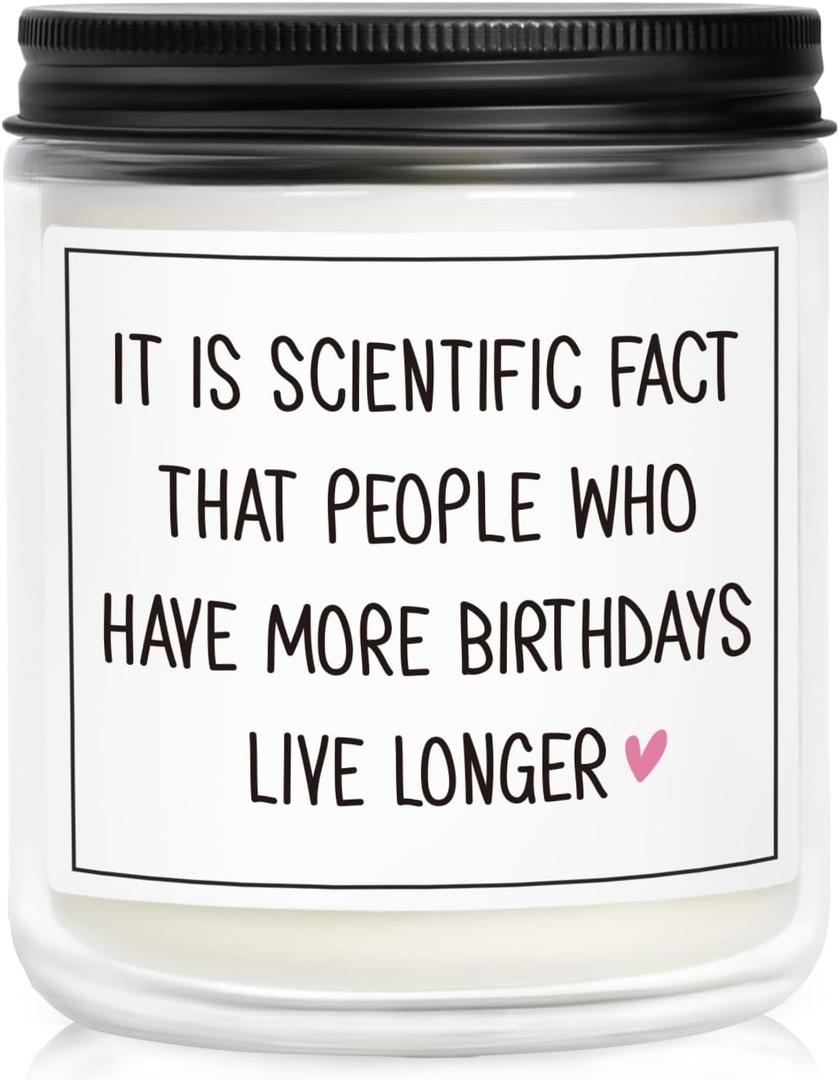 Funny Birthday Candle, Happy Birthday Gifts for Women Men, 60th 70th 80th Birthdays Gifts for Women Men, Bday Present for Grandma Grandpa - Soy Wax Candle 7oz