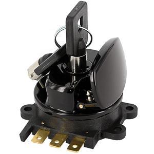 Ignition Switch Round Key for 93-13 Harley-Davidson Softail Road King FXDWG FLHR 71313-96A (Black)