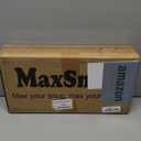 MaxSmeo Small Narrow Side Table, 3-Tier Narrow End Table with Storage, Skinny Side Table Nightstand for Small Space, Bedrooms, Living Room (Rustic Brown)