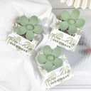 DEEKA Floral Hair Clip - 8 Pack Bridesmaid Proposal Gifts with Floral Card Hair Clips, Sage Green, for Bridesmaids Bachelorette Party Favors