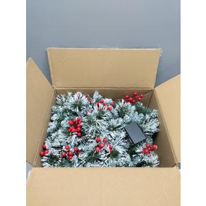 Trepcrow 9FT Christmas Garland with Light, PreLit Realistic Pine Cones/Berries & Multicolor LED Lights(with Remote Control), Christmas Garland for Mantle Fireplace Stairs Front Door, Outdoor Xmas Decor