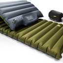 ZOOOBELIVES Extra Thickness | Wide Plus Sleeping Pad with Built-in Pump, Inflatable Camping Mattress of Ultimate Comfort for Car Camping, Tent, and Backpacking, Lightweight & Compact  Airlive2000P (Capulet Olive)
