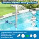 (2025 Upgrade)Pool Fountain for Above and In-Ground Pools, Dual Spray Sprinkler Fountain, with Extension Tube,Adjustable Height,360Adjustable Waterfall for Cooling & SPA Relaxation, Pool Accessories