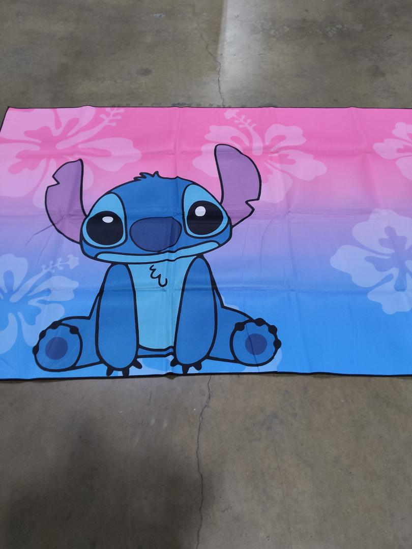 Gertmenian Disney Lilo & Stitch Indoor Area Rug - 9x6 Large, Non-Slip, Ideal for Children in Bedroom, Game Room, Classroom, Nursery, or Play Area - Stitch Waving, Multi 27061