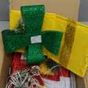 Brightever 3 Pieces Large Gift Boxes for Christmas Decorations Outdoor, 10" 8" 6" with Pre-lit 70 LED Mini String Lights, Plug-in Warm White Present Boxes with Glitter for Christmas Wedding Party