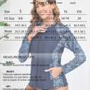 Halcurt Women's Full Zip Long Sleeve Rash Guard Swim Top with Pockets UPF50+ Quick Dry Swimsuit (M)