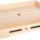 Luxshiny Wooden Sushi Boat Tray Japanese Style Sushi Dish Sashimi Plate, Multi-Functional Serving Platter for Sashimi, Kitchen Use, Easy to Clean, Food Safe 13.38x9.44x2.75 Inch