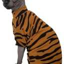 Limited Edition Sphynx Cat Cotton T-Shirts Hairless Cat Sweatshirt Pet Kitten Clothes Round Collar Kitten Shirts Vest Cats & Small Dogs Apparel (Siberian Tiger, XL)