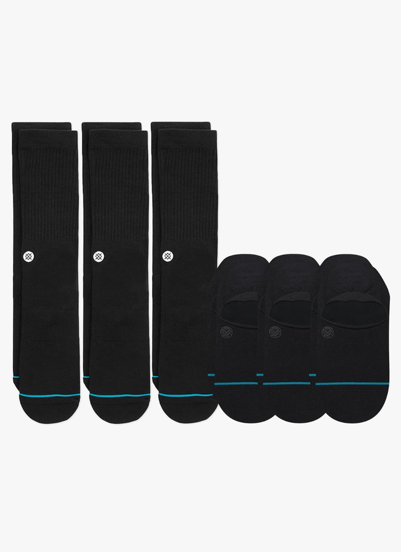 Stance Icon Mixed Socks [6 Pack],Black, L