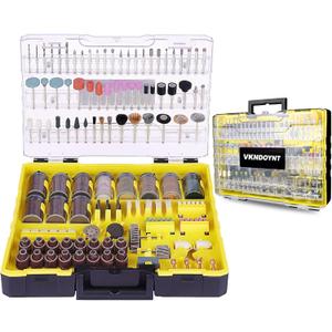 544-Piece Rotary Tool Accessories Kit, Universal Rotary Tool Bits for Easy Drilling, Cutting, Grinding, Sanding, Sharpening, Carving and Polishing, with Carrying Case