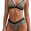 AI'MAGE Womens Sexy Bra 2025 (Black Leopard), XL