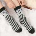Women Girls Socks Cute Animal Socks Cat Dog Cow More Fun Novelty Socks Gifts for Girls Christmas Birthday (Reindeer 3-6 Pairs)