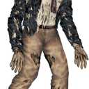 Beistle Jointed Zombie Wall Decoration, 6-Foot Halloween Cardstock Cutout with Posable Limbs, One-Sided Printed Haunted House and Party Decor for Spooky Indoor Scenes