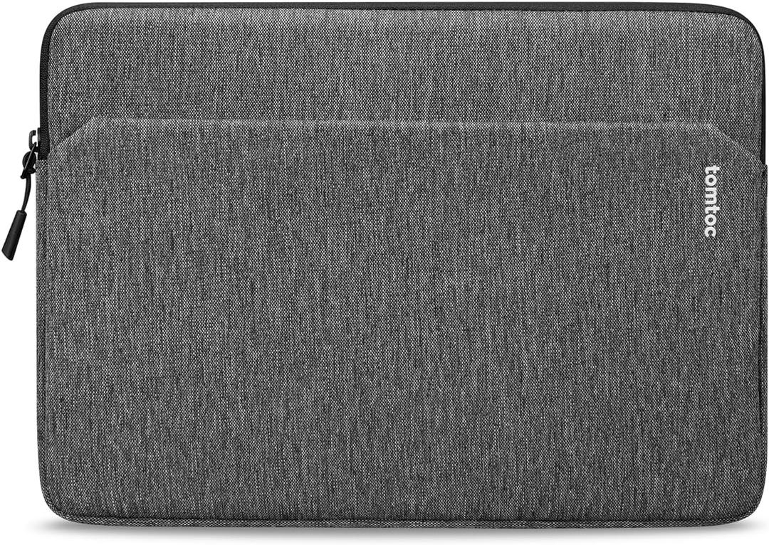 tomtoc Slim Laptop Sleeve for 14-inch MacBook Pro M4/M3/M2/M1 Pro/Max 2024-2021, Water-Resistant Protective Case for 13.8 Inch Surface Laptop AI PC, Accessory Bag (Dark Gray)