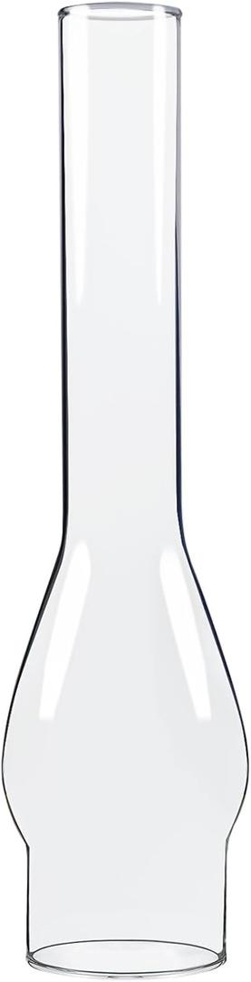 Oil Lamp Chimney 3 Inch Base by 14 Inch Tall Clear Glass and Hurricane Kerosene Lamp Chimney Replacement for Fixture Replacement Globes & Shades