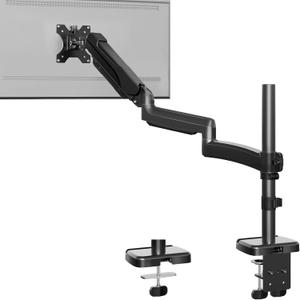 Long Arm Monitor Mount, 13 to 32 inch Computer Desk Mount, Extra Long Adjustable Stand, Hold up to 19.8lbs, Tall Arm with Tilt, Swivel, Rotation, VESA 75/100mm (Max extended 27.7")