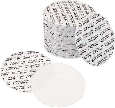 PATIKIL 53mm/2.1inch Pressure Sensitive Seal, 500 Pack Adhesive PS Foam Lid Cap Liners Resistant Tamper for Plastic Glass Jar Bottle Cap Seals