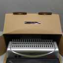 MAKEASY Binding Machine, 21-Hole, 450 Sheets, Comb Binding Machines with 1 Box Comb Bindings Spines, Comb Binder for Letter Size, A4, A5 Paper (Silver)