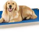 Elevated Dog Bed for Large Dogs,Raised Dog Cots,Indoor & Outdoor Cooling Waterproof Pet Hammock with Washable Breathable Mesh,Grey 50in (XL- 50.8"x 31"x 8")