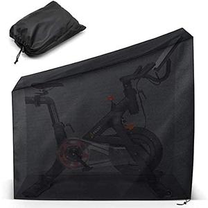 Exercise Bike Cover for Peloton Stationary Bike Upright Indoor Cycling Protective Cover Dustproof Waterproof Sunshine-Proof Out Door Bike Cover Black