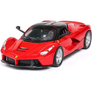 Alloy Collectible Red Ferrari Race LaFerrari Pull Back Vehicles Diecast Cars Model with Lights and Sound