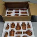 Set of 22 Amber Glass Mini Bud Vase For Bulk Rustic Wedding Decorations, Centerpieces, Vintage Look Home Table Flower Dcor,Clear