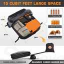 Sailnovo Rooftop Cargo Carrier Roof Bag,15 Cubic feet Soft Waterproof Car Roof Bag fit Cars with/Without Rack, 4 Tie-Down Straps, 4 Door Hooks, Foldable Car Top Carrier for Road Trip Camping Travel