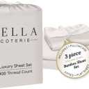Bella Coterie Luxury Bamboo Viscose Twin Size Sheet Set | 100% Organically Grown | Ultra Soft | Cooling for Hot Sleepers | 18" Deep Pocket [Vanilla Cream]