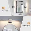 Bathroom Light Fixtures Over Mirror - 24inch Dimmable Brushed Nickel Vanity Lights for Bathroom 18W LED Vanity Light Bar 3500K Modern Wall Sconce Lighting for Mural