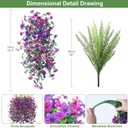 Artificial Fake Flowers Plants for Outdoor Decoration,3 Pcs Faux Hanging Flowers with Boston Ferns Spring Summer Decor,UV Resistant Realistic Fake Silk Flowers for Planter Balcony Yard Porch Garden