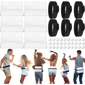 Vinsot 6 Sets Baby Shower Games Bridal Funniest Baby Shower Play, Interactive Shaking Balls for Boy or Girl, Table Tennis Twerk Game (White)