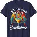It's 5 O'clock Somewhere T-Shirt (Blue,XL)