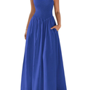 PRETTYGARDEN Women's Smocked Maxi Dresses 2025 Summer Beach Sundress Casual Spaghetti Strap Swing A Line Long Flowy Dress