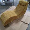 Yoga Chair Lounge for Adult, Yoga Lounge ChairErgonomic Chaise Lounge Chair,Chaise Lounge Indoor Head PillowPerfect for Stretching, Massage, and Relaxation, Used in Living Room, Bedroom, Yellow