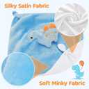 Pro Goleem Dinosaur Security Blanket Soft Loveys for Babies for Boys and Girls Newborn Lovie Infant Blankie Snuggle Toy Stuffed Animal Baby Gifts Blue 14 Inch