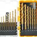DEWALT Titanium Nitride Coated Drill Bit Set, Pilot Point, 21-Piece (DW1361)