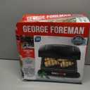 George Foreman 4-Serving Removable Plate Electric Grill and Panini Press, George Tough Non-Stick Coating, Drip Tray Catches Grease, Black